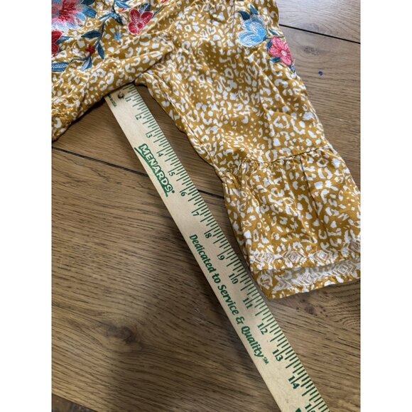 Savanna Jane Tunic Top 1X Embroidered Festival Boho Cottagecore Flare Sleeve - Picture 7 of 9